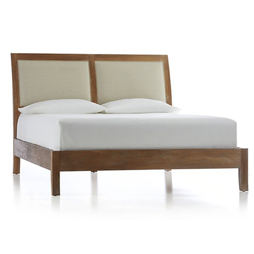 Dawson Grey Wash Upholstered Queen Sleigh Bed