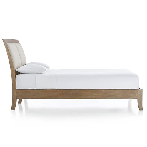 Dawson Grey Wash Upholstered Queen Sleigh Bed